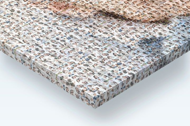 Fotomozaïek op canvas: warm en klassiek