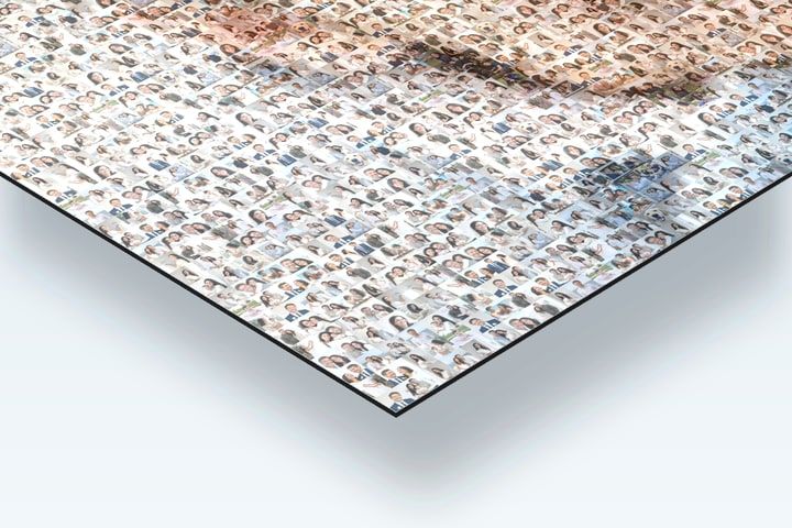 Fotomozaïek op dibond: strak aluminium