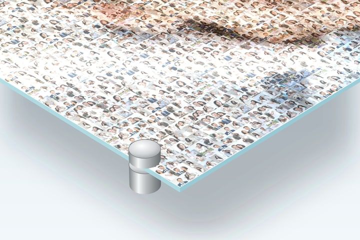 Fotomozaïek op plexiglas: diepe kleuren